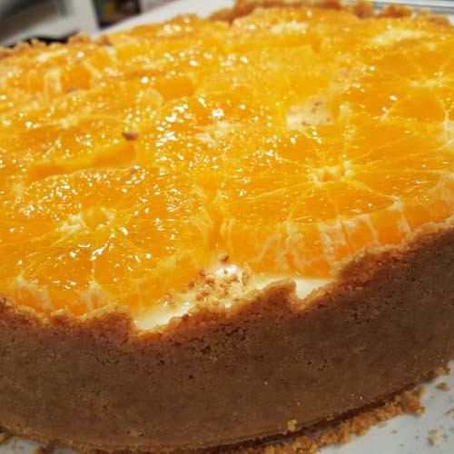 Cheesecake de mandarinas con leche condensada