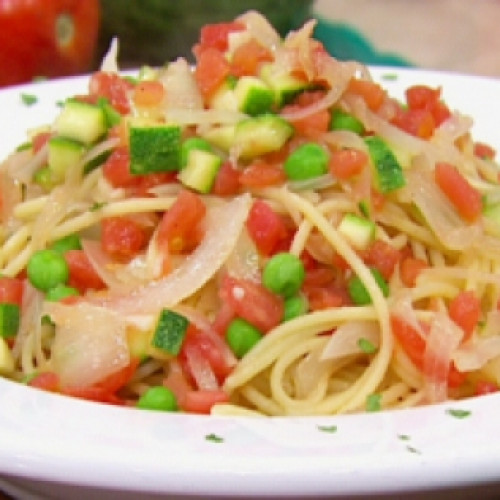 Spaghetti con salsa de verduras
