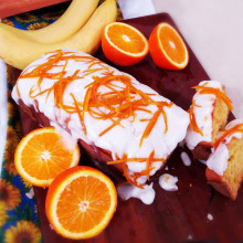 Budines de licuadora sabor naranja y banan split